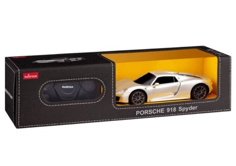 Auto Sportowe RC 1:24 Zdalnie Sterowane Porsche 918 Spyder Srebrne Rastar Auto Sportowe RC 1:24 Zdalnie Sterowane Porsche 918 Spyder Srebrne Rastar