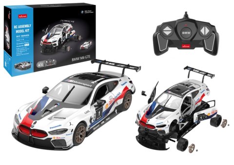 Klocki Konstrukcyjne Auto Rastar RC 1:18 BMW M8 GTE Białe 66 Elementów Rastar Klocki Konstrukcyjne Auto Rastar RC 1:18 BMW M8 GTE Białe 66 Elementów Rastar