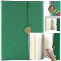 Notes Biurowy Na Magnes Notatnik A5 W Linie Z Obiciem Zielony LEAN