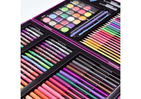 Zestaw Artystyczny W Walizce Z Jednorożcem Różowa 128 EL LEAN