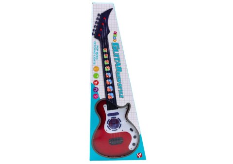 Gitara Elektryczna Dla Dzieci Światła Melodie Czerwona LEAN Toys Gitara Elektryczna Dla Dzieci Światła Melodie Czerwona LEAN Toys