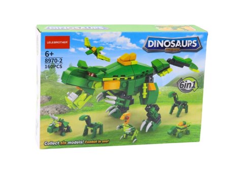 Klocki Konstrukcyjne Dinozaury 6w1 Zestaw DIY Dinozaur 160 ele. LEAN Toys Klocki Konstrukcyjne Dinozaury 6w1 Zestaw DIY Dinozaur 160 ele. LEAN Toys