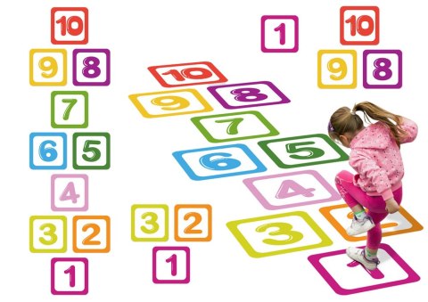 Naklejki Podłogowe Liczby Edukacyjne Do Gry w Klasy LEAN TOYS