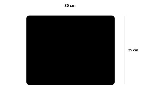 Podkładka Pod Mysz Antypoślizgowa Czarna 30x25cm LEAN Podkładka Pod Mysz Antypoślizgowa Czarna 30x25cm LEAN