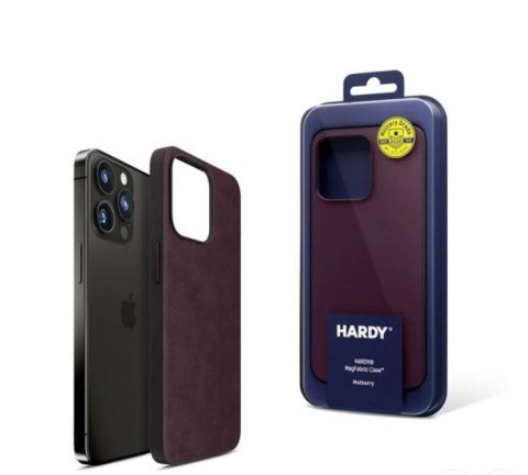 Etui na Apple iPhone 15 Pro z MagSafe- 3mk HARDY MagFabric Case Mulberry 3mk Protection Etui na Apple iPhone 15 Pro z MagSafe- 3mk HARDY MagFabric Case Mulberry 3mk Protection