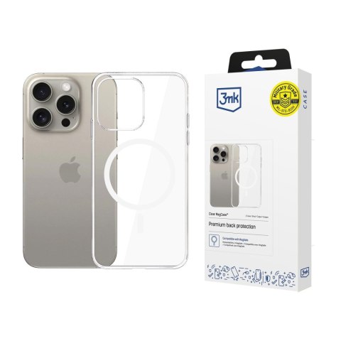 Etui na telefon 3mk do Apple iPhone 15 Pro Max z Mag Safe - przezroczyste Clear MagCase 3mk Protection Etui na telefon 3mk do Apple iPhone 15 Pro Max z Mag Safe - przezroczyste Clear MagCase 3mk Protection