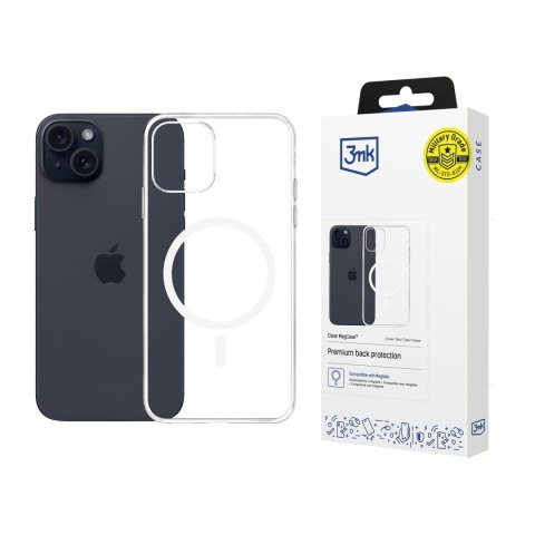 Etui na telefon 3mk do Apple iPhone 15 z Mag Safe - przezroczyste Clear MagCase 3mk Protection