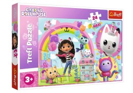 Puzzle - 24 Maxi - Wesoła Gabi - Koci Domek Gabi - Trefl 14353 Trefl Puzzle