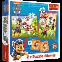Puzzle - 2w1 + memos - Psia ekipa w akcji - Viacom PAW Patrol 93337 Trefl Puzzle