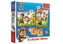 Puzzle - 2w1 + memos - Psia ekipa w akcji - Viacom PAW Patrol 93337 Trefl Puzzle