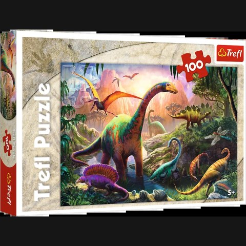 Puzzle - 100 - Świat dinozaurów - Trefl 16277 Trefl Puzzle Puzzle - 100 - Świat dinozaurów - Trefl 16277 Trefl Puzzle