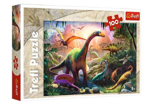 Puzzle - 100 - Świat dinozaurów - Trefl 16277 Trefl Puzzle Puzzle - 100 - Świat dinozaurów - Trefl 16277 Trefl Puzzle