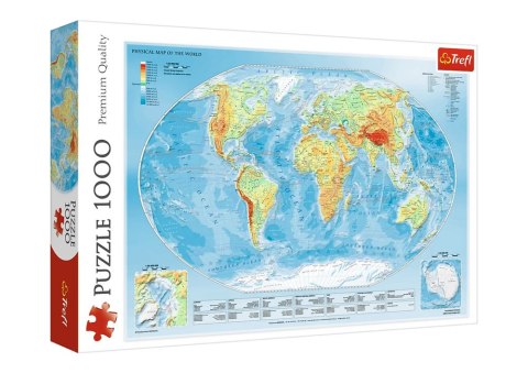 Puzzle edukacyjne 1000 el. Mapa Fizyczna Świata Trefl 10463 Trefl Puzzle Puzzle edukacyjne 1000 el. Mapa Fizyczna Świata Trefl 10463 Trefl Puzzle