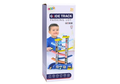 Tor Zjeżdżalnia Dla Kolorowych Autek 6 Samochodzików LEAN Toys Tor Zjeżdżalnia Dla Kolorowych Autek 6 Samochodzików LEAN Toys