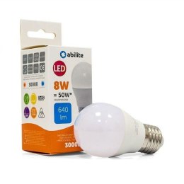 Żarówka LED Abilite kulka mleczna b.ciepła E27 8W/230V 640lm G45 Inni producenci