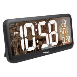Zegar ścienny LCD bardzo duży GreenBlue GB214 temperatura, data Greenblue