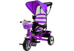 Rower Trójkołowy PRO300 Fioletowy Koła EVA LEAN Toys