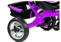 Rower Trójkołowy PRO300 Fioletowy Koła EVA LEAN Toys