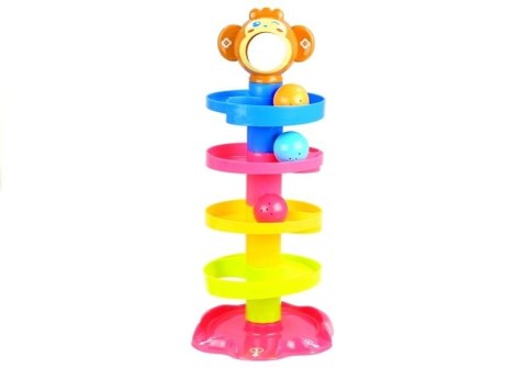 Sorter Edukacyjna Zjeżdżalnia z Małpką Dla Malucha LEAN Toys