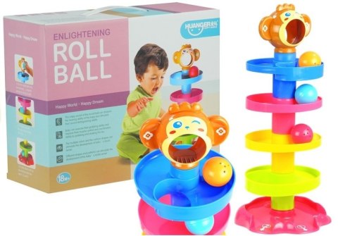 Sorter Edukacyjna Zjeżdżalnia z Małpką Dla Malucha LEAN Toys