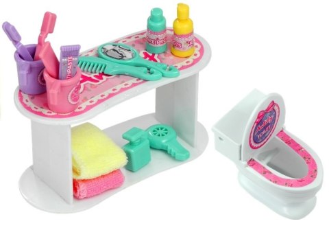 Zestaw Lalka w Kąpieli Łazienka Akcesoria LEAN Toys Zestaw Lalka w Kąpieli Łazienka Akcesoria LEAN Toys