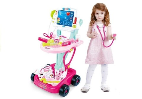 Zestaw Lekarski na Wózku Lekarz EKG 17 Elementów LEAN Toys Zestaw Lekarski na Wózku Lekarz EKG 17 Elementów LEAN Toys