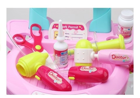 Zestaw Lekarski na Wózku Lekarz EKG 17 Elementów LEAN Toys Zestaw Lekarski na Wózku Lekarz EKG 17 Elementów LEAN Toys