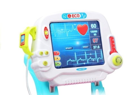 Zestaw Lekarski na Wózku Lekarz EKG 17 Elementów LEAN Toys Zestaw Lekarski na Wózku Lekarz EKG 17 Elementów LEAN Toys