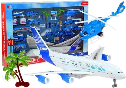 Zestaw Lotnisko Samolot 49 cm Helikopter 30 Elemen LEAN Toys Zestaw Lotnisko Samolot 49 cm Helikopter 30 Elemen LEAN Toys