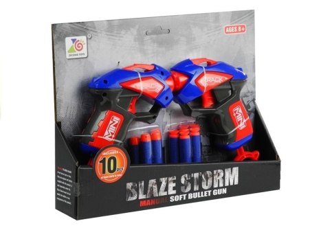 Zestaw Pistoletów na Strzałki Naciągane 10 Naboi LEAN Toys Zestaw Pistoletów na Strzałki Naciągane 10 Naboi LEAN Toys