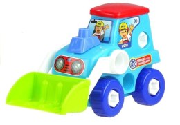 Zestaw Pojazdów Budowlany do Rozkręcania Wkrętarka Klucze Znaki Drogowe LEAN Toys