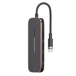 Adapter HUB Usams SJ578 2xUSB 3.0+USB-C+microSD+ SD + HDMI -czarny USAMS