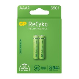 Akumulatorki AAA / R03 GP ReCyko 650 Series Ni-MH 650mAh - 2 sztuki GP Recyko