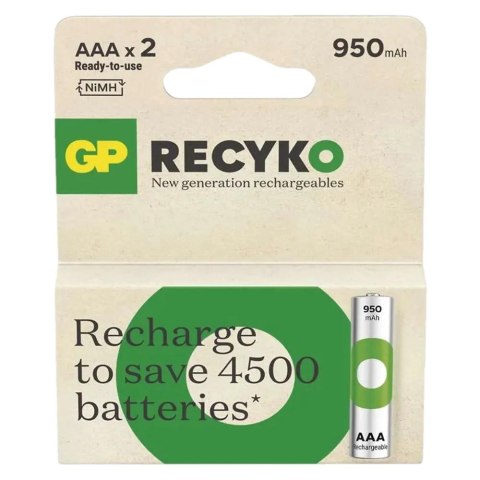 Akumulatorki AAA/R03 GP ReCyko Ni-MH 650mAh - 2 sztuki GP Recyko