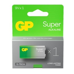 Bateria alkaliczna 6LR61 9V (R9*) GP Super Alkaline G-TECH - 1 sztuka GP Recyko