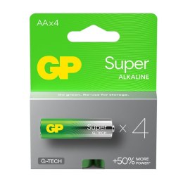 Bateria alkaliczna AA / LR6 GP Super Alkaline G-TECH - 4 sztuki GP Recyko
