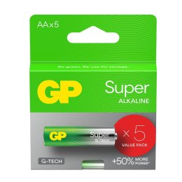 Bateria alkaliczna AA / LR6 GP Super Alkaline G-TECH - 5 sztuk GP Recyko