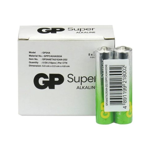 Bateria alkaliczna AAA/LR03 GP ReCyko Super alkaline G-TECH - 10 sztuk GP Recyko