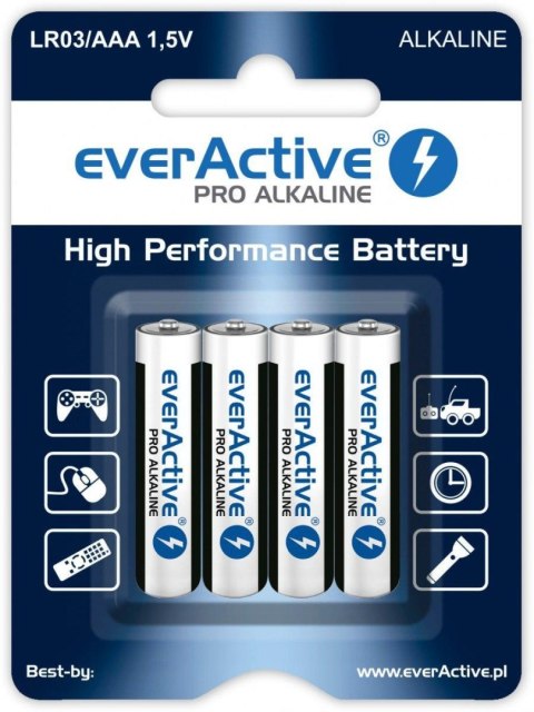 Baterie alkaliczne AAA/LR03 everActive Pro Alkaline 4 sztuki Everactive