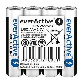 Baterie alkaliczne AAA/LR03 everActive Pro Alkaline 4 sztuki Everactive Baterie alkaliczne AAA/LR03 everActive Pro Alkaline 4 sztuki Everactive