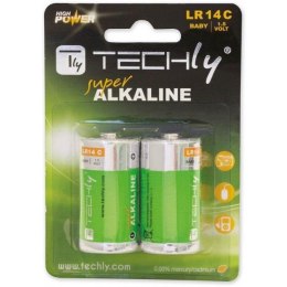Baterie alkaliczne Techly 1,5V C R14, 2szt. Techly