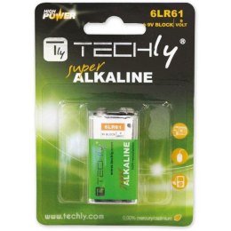 Baterie alkaliczne Techly 9V 6LR61 PP3, 1szt. Techly