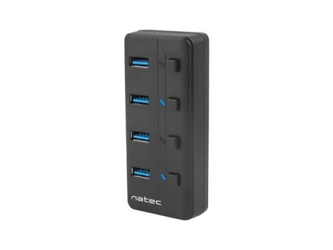 Hub USB Natec 4x USB 3.0 Mantis 2 z włącznikiem + zasilacz Natec Hub USB Natec 4x USB 3.0 Mantis 2 z włącznikiem + zasilacz Natec
