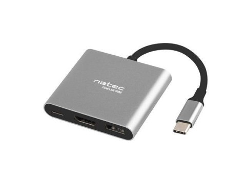 Hub USB Natec Fowler Multi Port mini USB-C PD, USB 3.0, HDMI 4K Natec