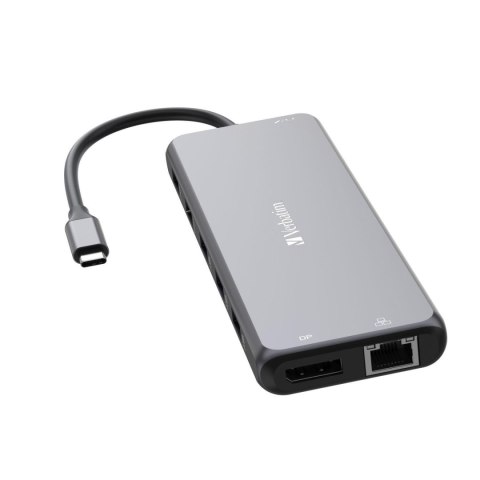 Hub USB Verbatim Multi Port CMH-13: 2x USB-C PD, 1xUSB-A 3.1, 3xUSB-A 3.0, 2xUSB-A 2.0, 2xHDMI, DisplayPort, RJ-45, audio Verbatim