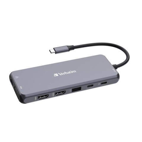 Hub USB Verbatim Multi Port CMH-14: 1x USB-C PD, 3xUSB-A 3.0, 1xUSB-C 3.0, 2xUSB-A 2.0, 2xHDMI, VGA, RJ-45, SD/microSD, audio Verbatim Hub USB Verbatim Multi Port CMH-14: 1x USB-C PD, 3xUSB-A 3.0, 1xUSB-C 3.0, 2xUSB-A 2.0, 2xHDMI, VGA, RJ-45, SD/microSD, audio Verbatim