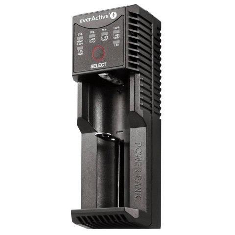 Ładowarka do akumulatorków cylindrycznych Li-ion oraz Ni-MH everActive UC-100C z funkcją Power Bank Everactive