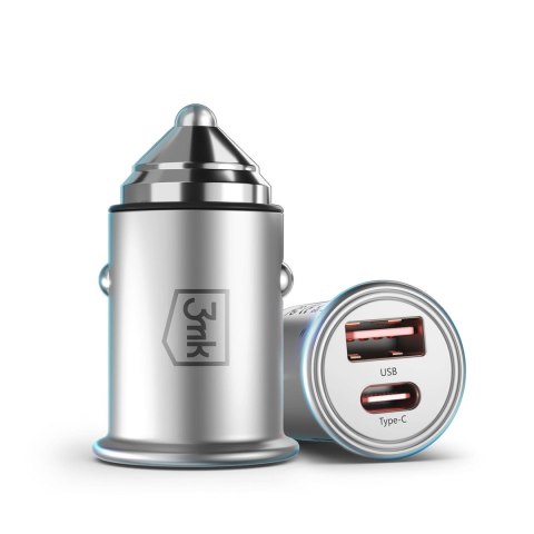 Ładowarka samochodowa 3mk Hyper Car Charger 30W aluminiowa 3mk Protection Ładowarka samochodowa 3mk Hyper Car Charger 30W aluminiowa 3mk Protection