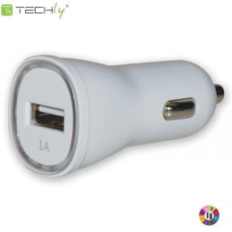Ładowarka samochodowa Techly USB 5V 1A biała Techly