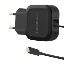 Ładowarka sieciowa Qoltec 17W 5V 3,4A USB+USB type-C Qoltec